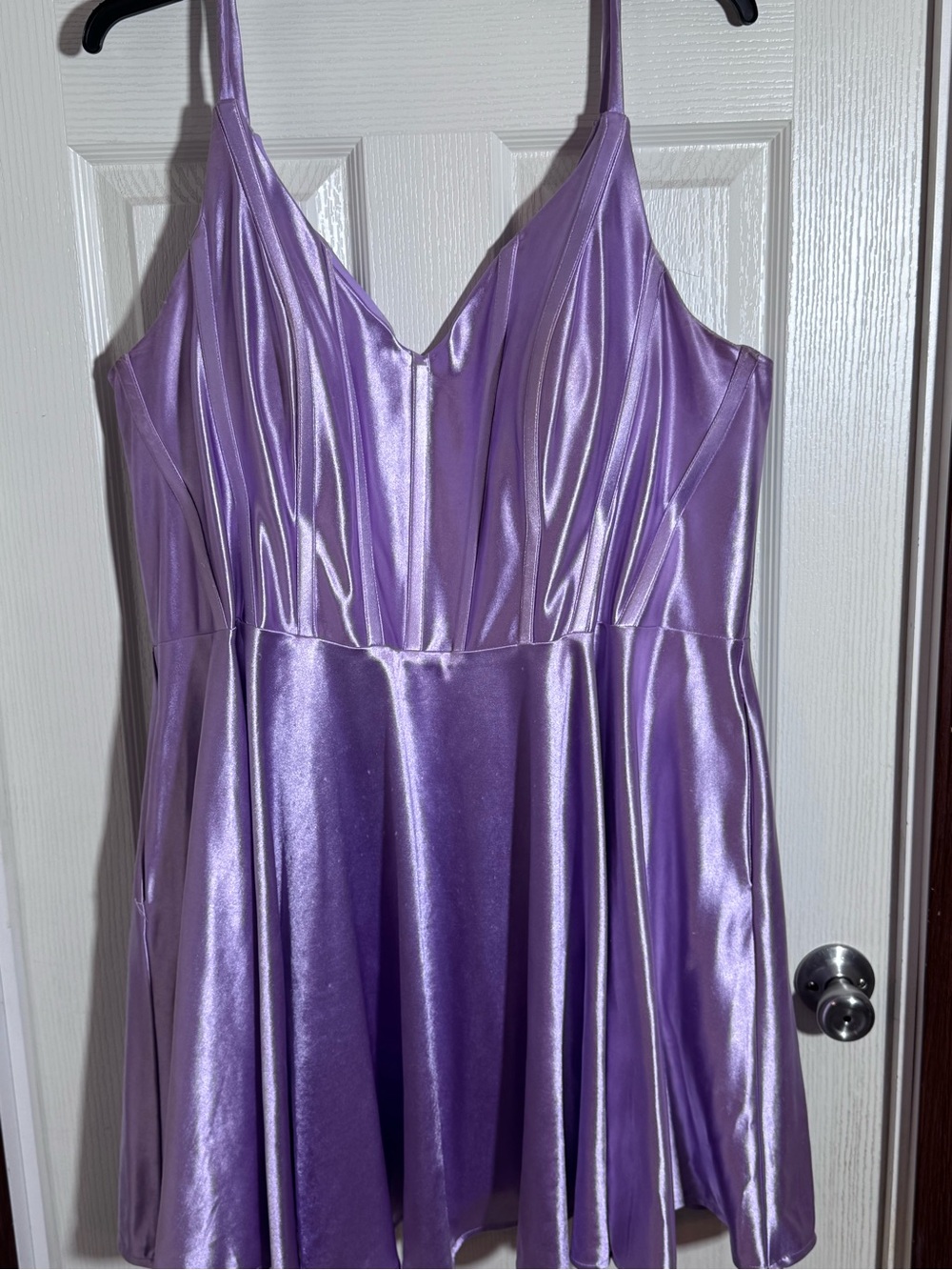 Sydney's Closet Lilac Satin Dress